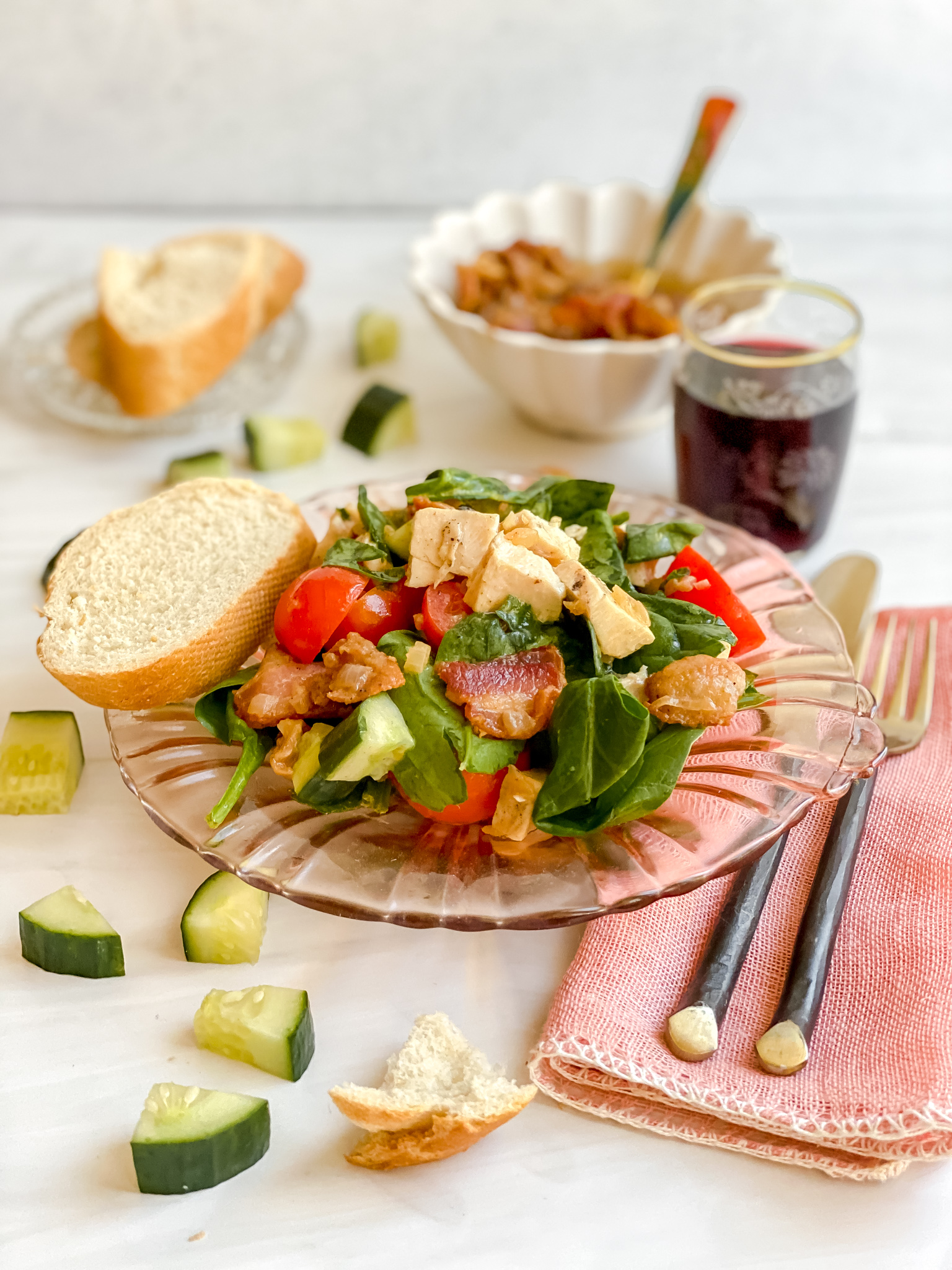 Warm Dijon Bacon Vinaigrette